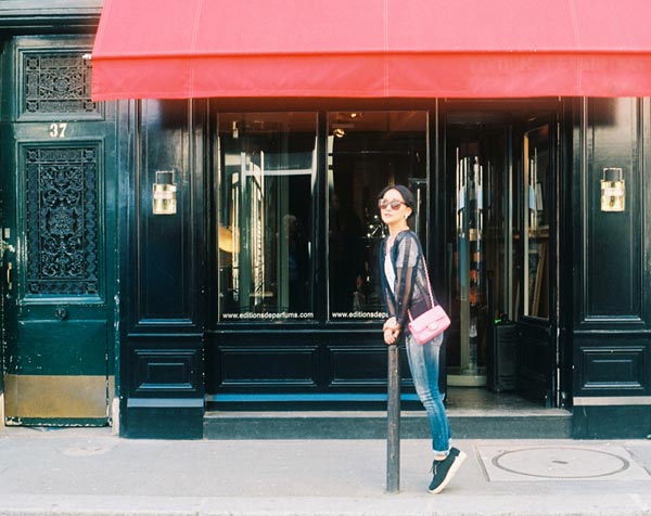 Zhou Xun's street style in Paris
