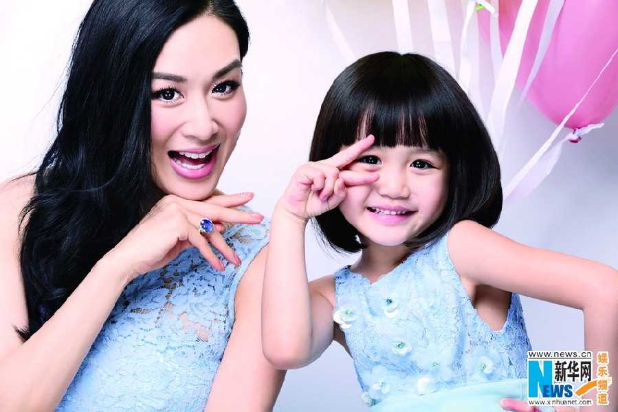 Christy Chung and her daughter Cayla pose for fashion shoot