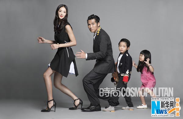 Gary Chaw's family pose for magazine
