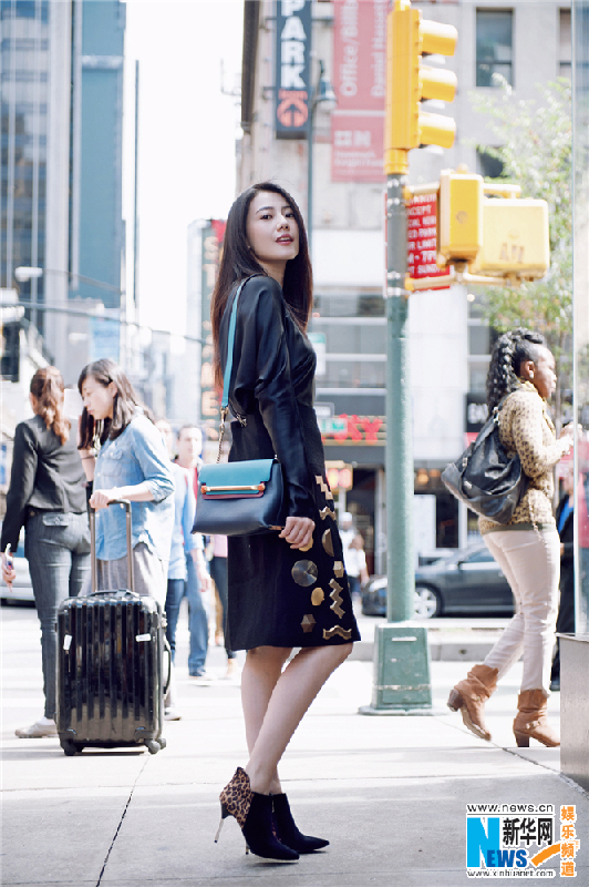 Street snapshots of Gao Yuanyuan in New York