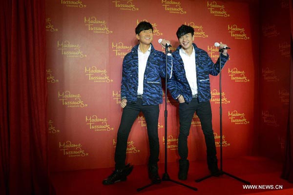 JJ Lin's wax figure unveiled at Madame Tussauds