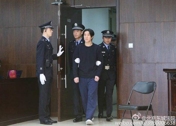 Kung fu star's son sentenced to six months in prison