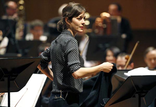 Marion Cotillard performs with Monaco Philharmonic Orchestra