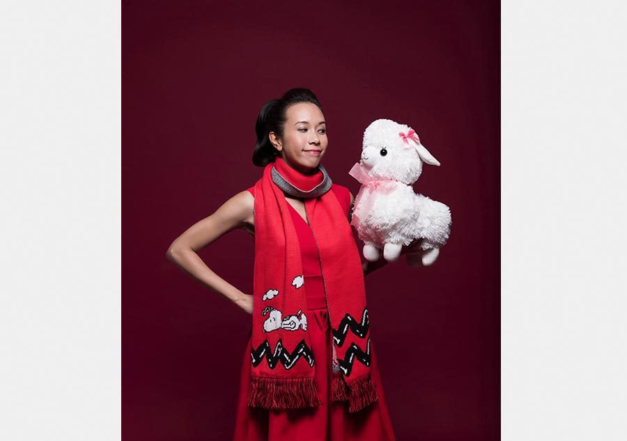 Karen Mok poses for New Year photos