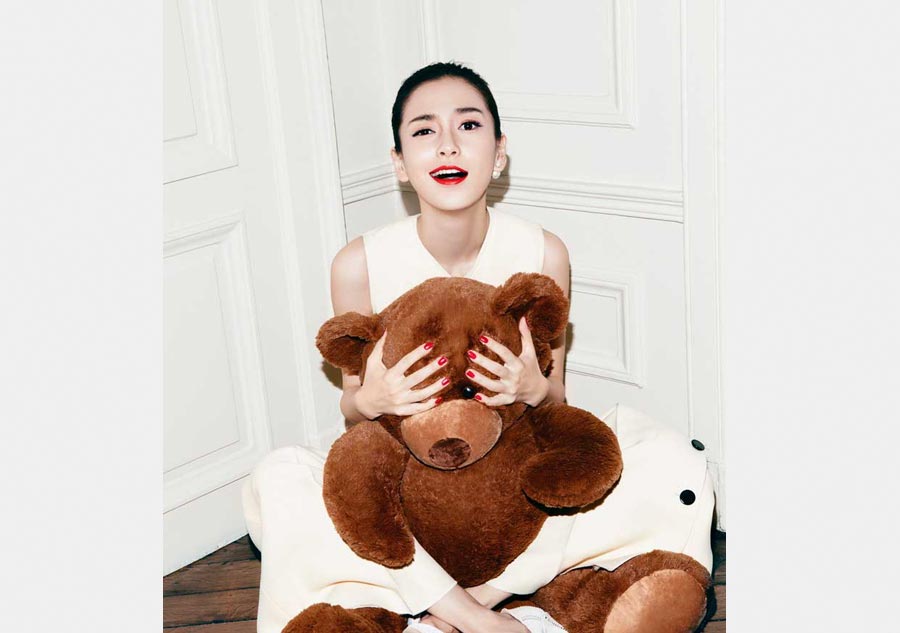 Angelababy poses for fashion magazine