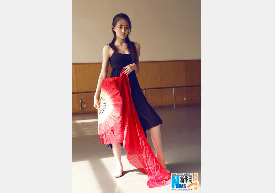 Actress Xu Lu practices ballet