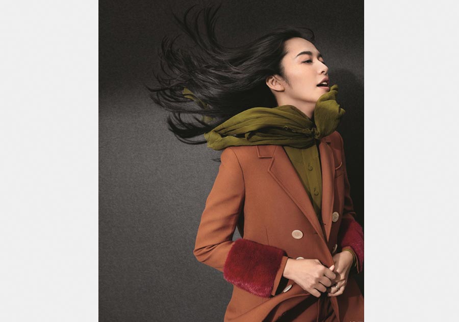 Yao Chen poses for Harper's Bazaar