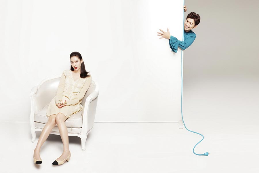 Chen Bolin and Son Ye-jin pose for Femina magazine