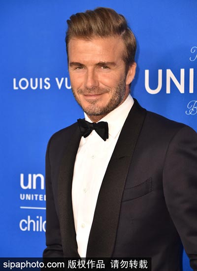 Beckham at UNICEF Ball honoring David Beckham