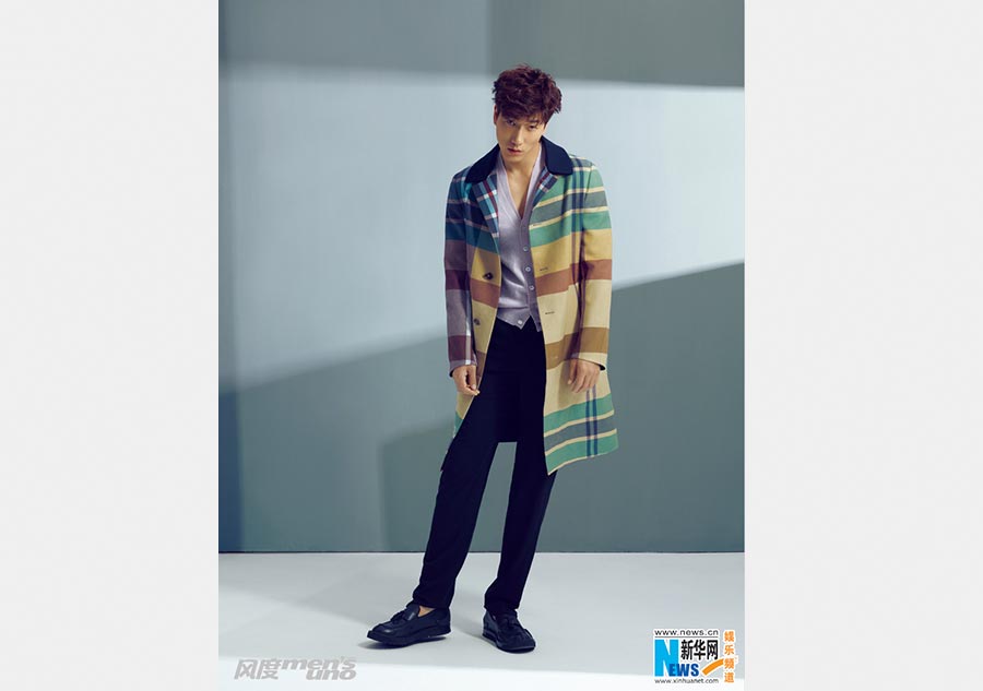 Zhang Liang poses for <EM>men's uno</EM> magazine