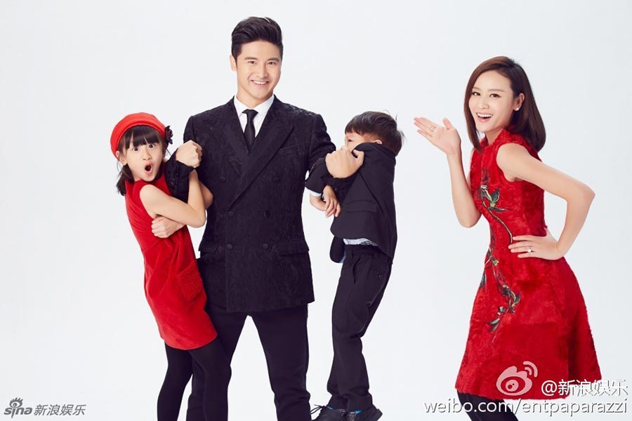 Former Olympic champion poses with family