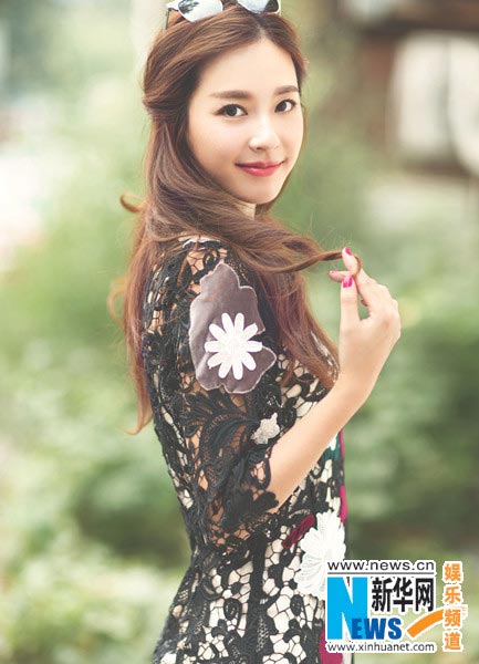 Actress Wu Jiani poses for fashion magazine