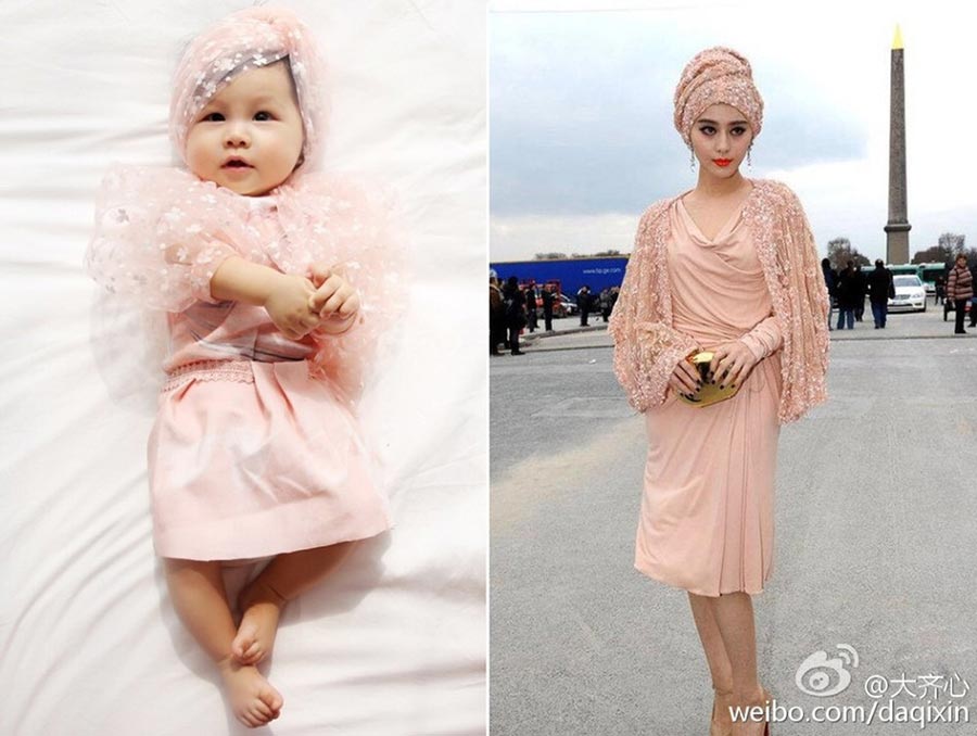 Baby dressed as Fan Bingbing goes viral online