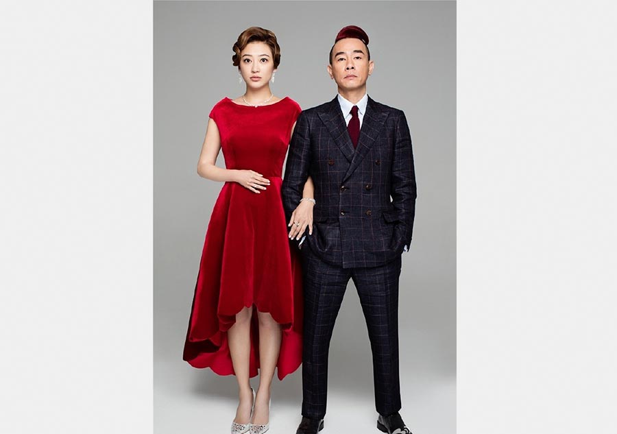 Jordan Chan and Cherrie Ying pose for photos