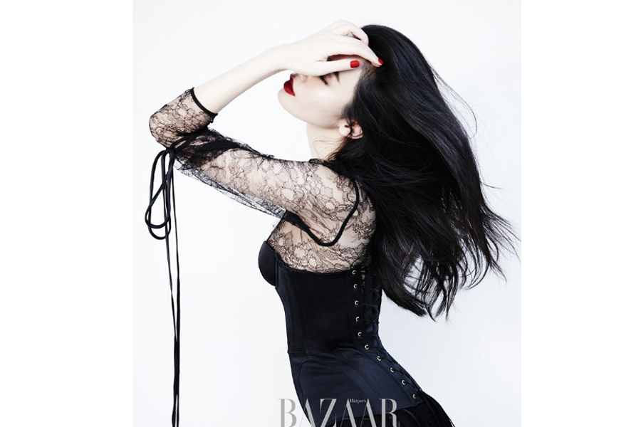 Chinese model Xi Mengyao poses for fashion magazine