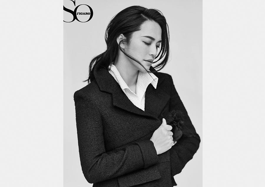 Actress Yao Chen poses for 'FIGARO' magazine
