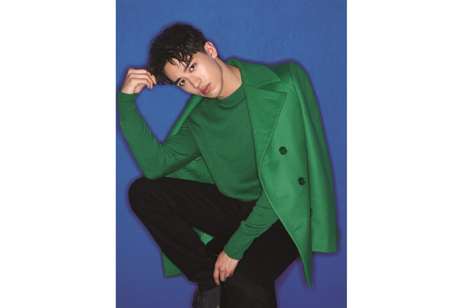 Actor Xu Weizhou poses for fashion magazine