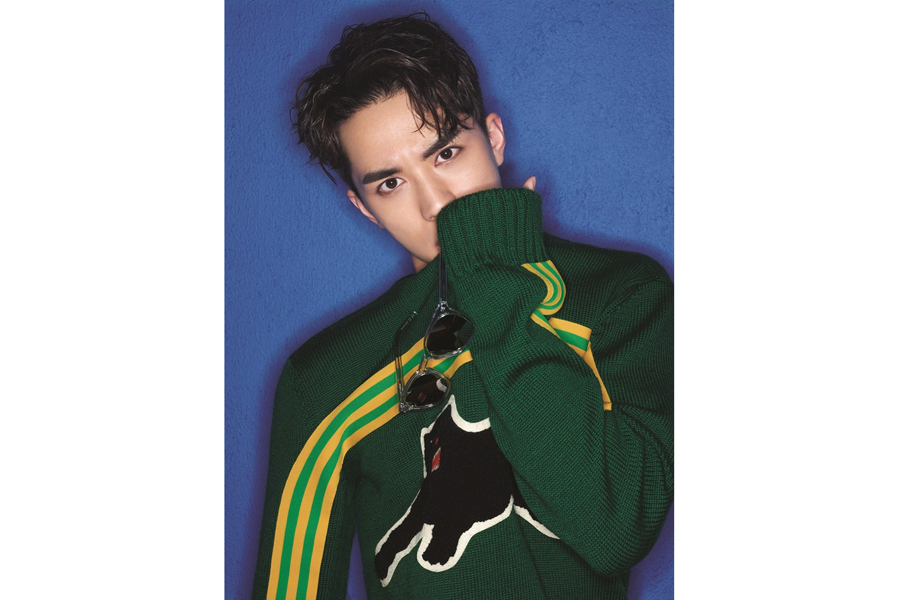 Actor Xu Weizhou poses for fashion magazine