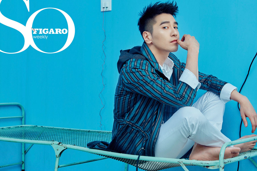 Actor Mark Chao poses for fashion magazine