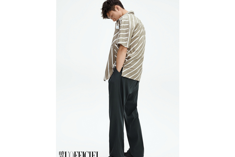 Actor Zhang Yishan poses for fashion magazine