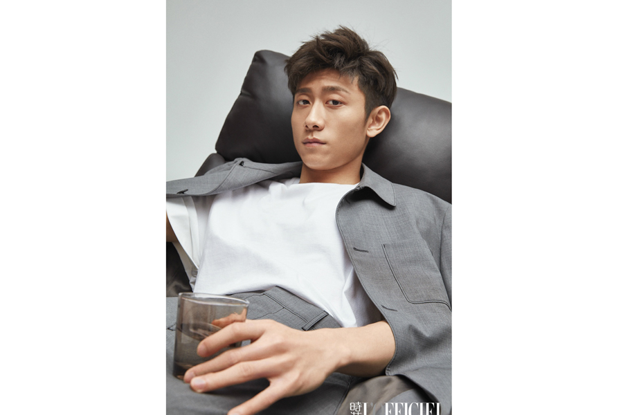 Actor Zhang Yishan poses for fashion magazine