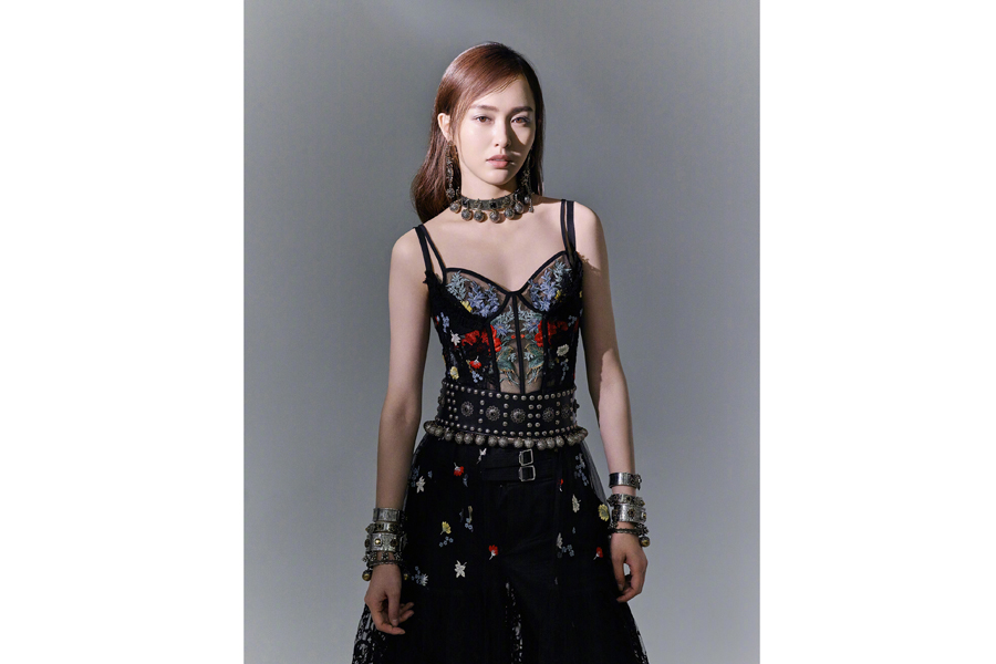 Chinese actress Tang Yan poses for fashion magazine