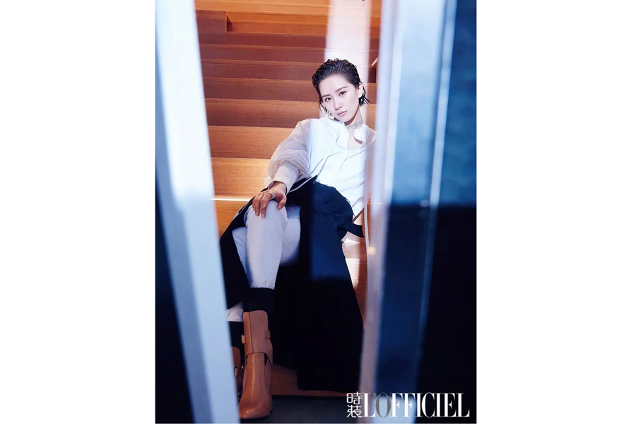 Chinese actress Liu Shishi poses for fashion magazine