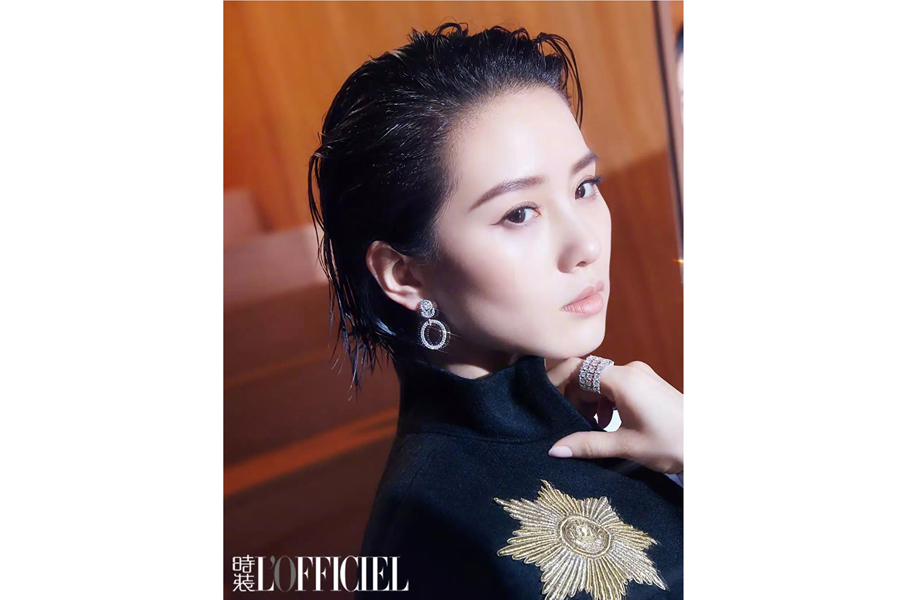 Chinese actress Liu Shishi poses for fashion magazine