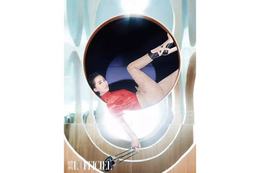 Chinese actress Liu Shishi poses for fashion magazine