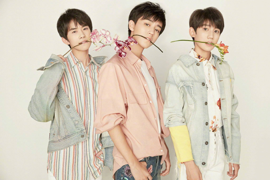 Music group TF Boys' fashion shoot