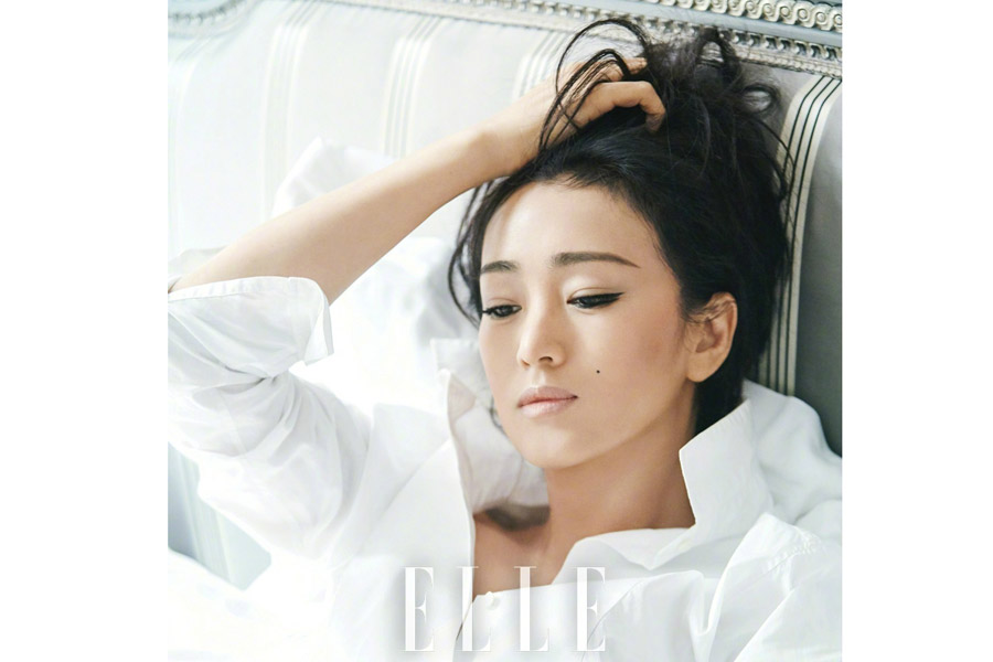 Chinese actress Gong Li poses for fashion magazine