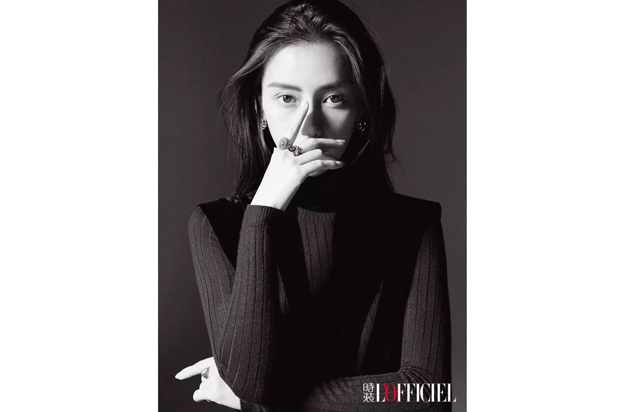 Fashion queen Angelababy poses for fashion magazine