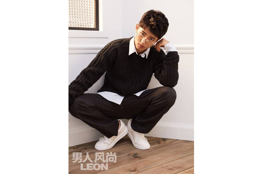 Actor Liu Haoran poses for the fashion magazine