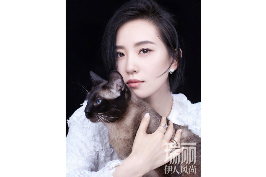 Chinese actress Liu Shishi poses for fashion magazine