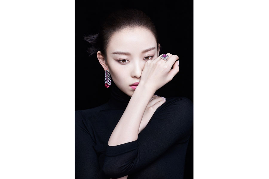 Chinese actress Ni Ni poses for fashion magazine