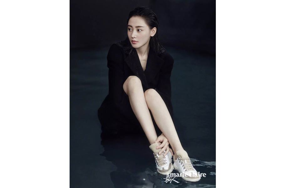 Actress Zhang Tianai poses for fashion magazine