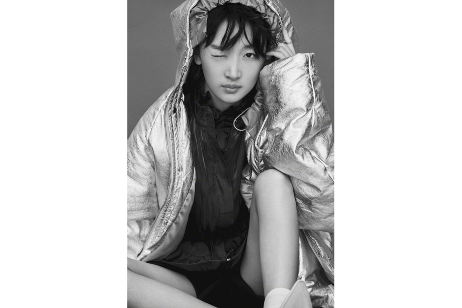 Actress Zhou Dongyu poses for fashion magazine