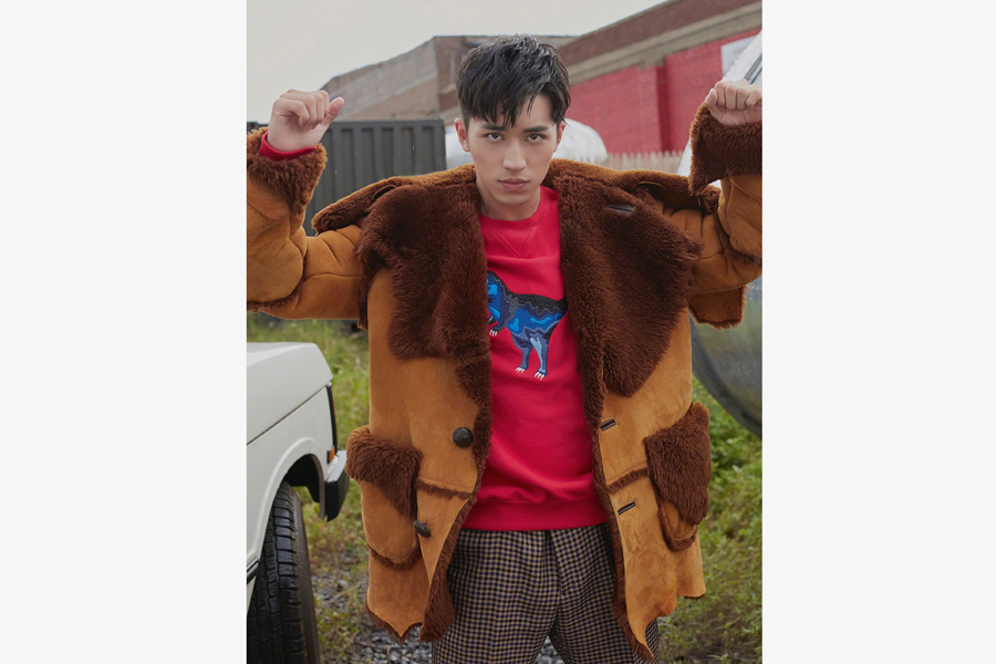 Actor Xu Weizhou poses for fashion magazine