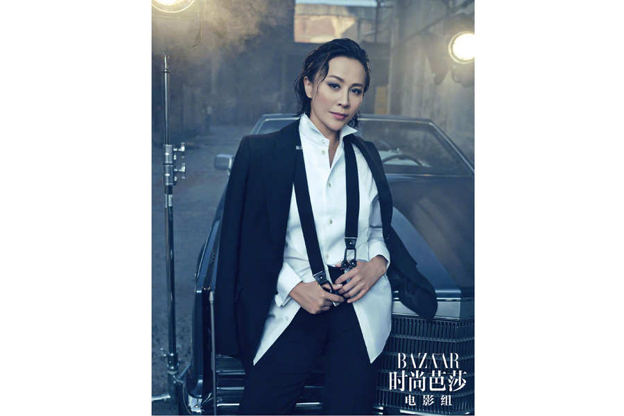 Actress Carina Lau poses for fashion magazine