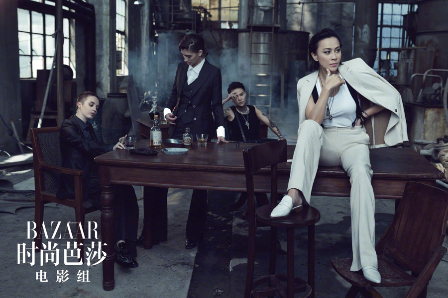 Actress Carina Lau poses for fashion magazine