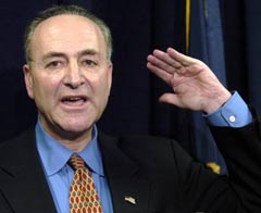 US Senator Charles Schumer is seen in this photo taken on February 21, 2006. [Reuters]
