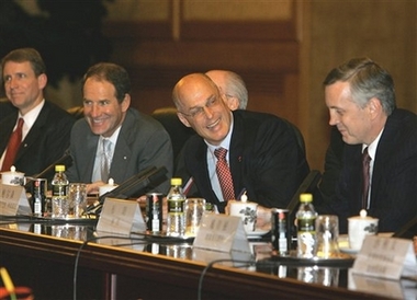,,Henry Paulson,,,US treasury secretary,,Wu Yi
