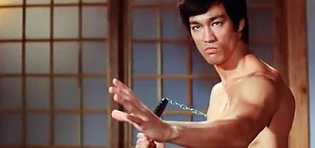 TV plays on Bruce Lee shot