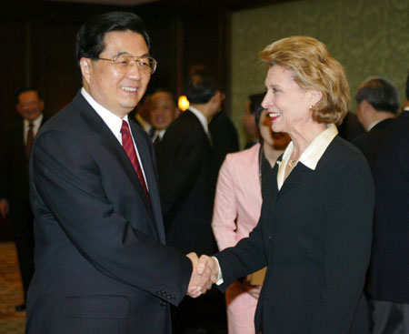 Hu meets Washington governor