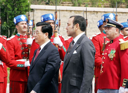 Hu kicks off 3-day Morocco visit