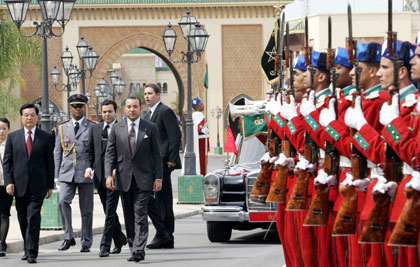 Hu kicks off 3-day Morocco visit