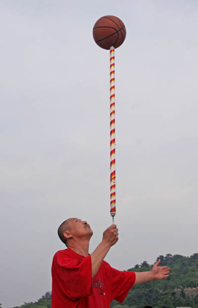 Stunt of ball rotation in Nanjing