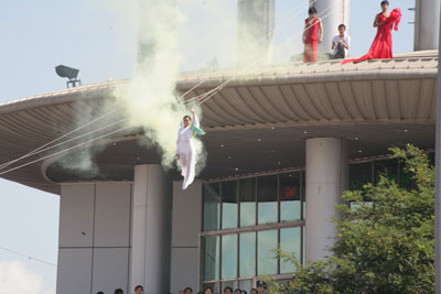 Miss Beer at the opening ceremony