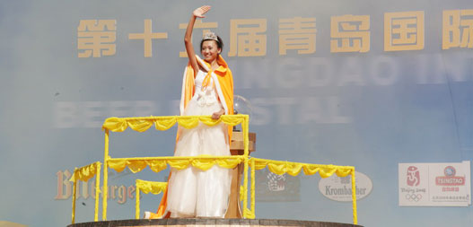 Miss Beer at the opening ceremony