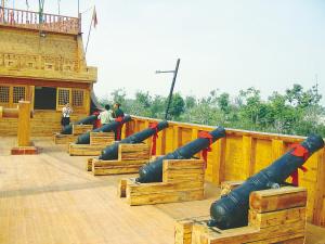 Zheng He Treasure Boat in the style of ancient appears